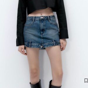 ZARA TRF DENIM MINI SKIRT